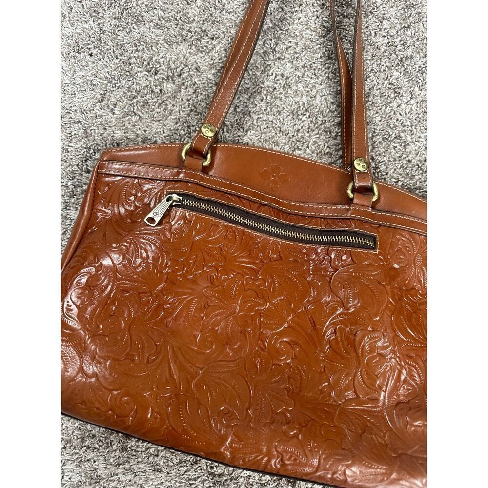 Patricia Nash Tooled Florence Poppy Leather Tote Bag Handbag Shoulder Purse - Picture 2 of 16